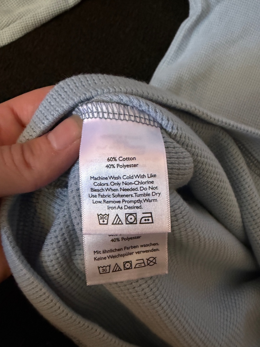 Eddie Bauer Light Blue Long-Sleeve Waffle Thermal Shirt - Picture 8 of 8